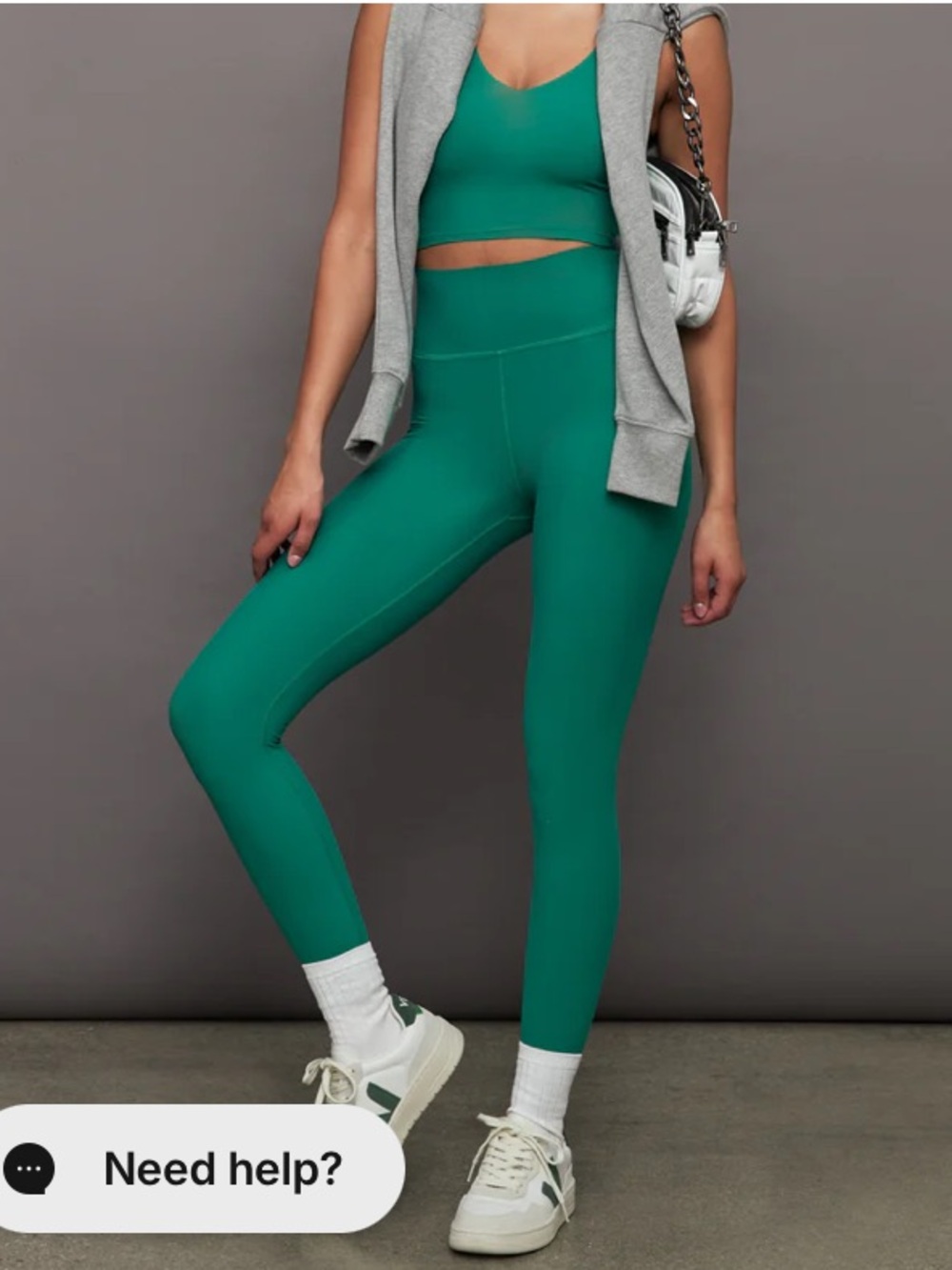 Carbon38 High-Waist Emerald Green Active Leggings - XL